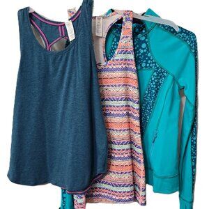 3pc Lululemon Ivivva Tops Jacket 10 12 14 Athletic Stretch Sports Lot School BTS